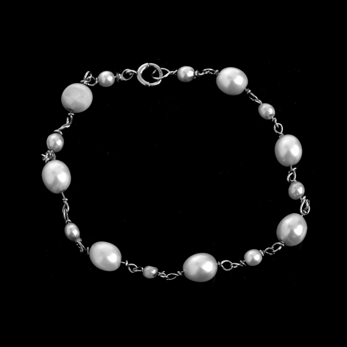 Pearl and 14K Necklace and Bracelet