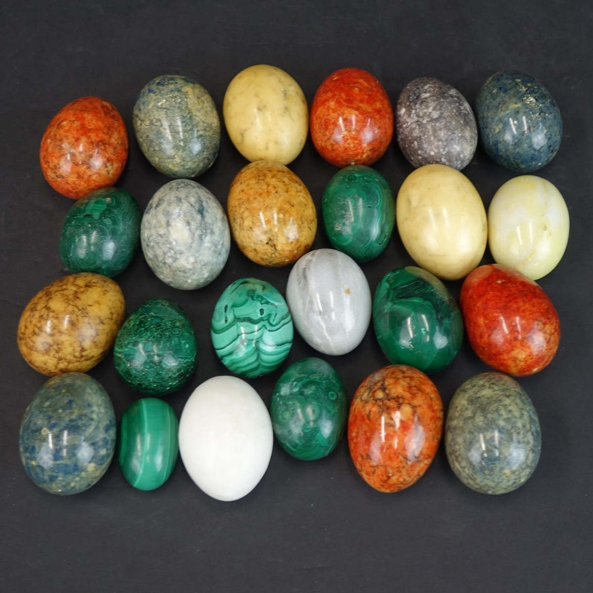 Semi Precious and Hardstone Eggs