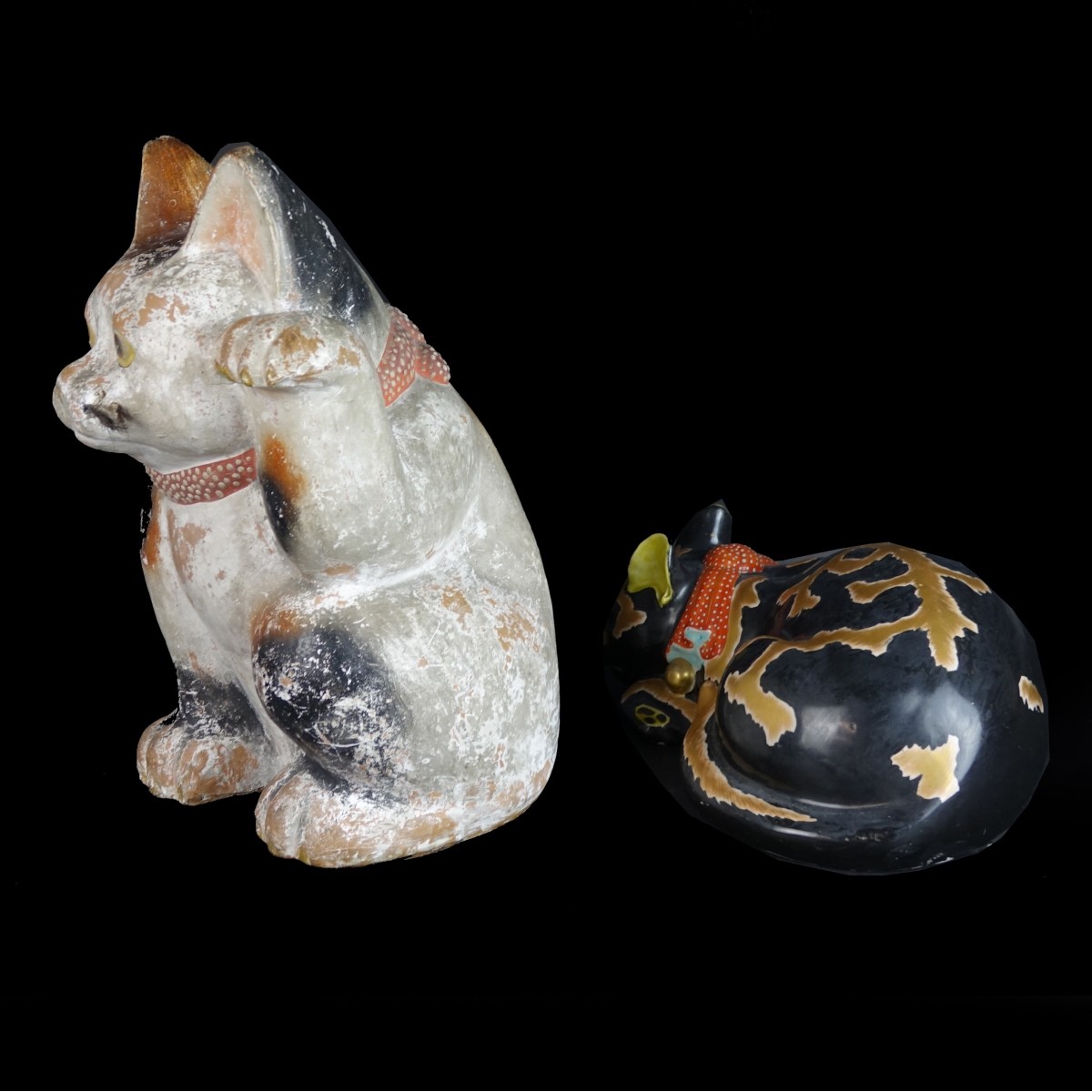 Chinese Style Pottery Cats