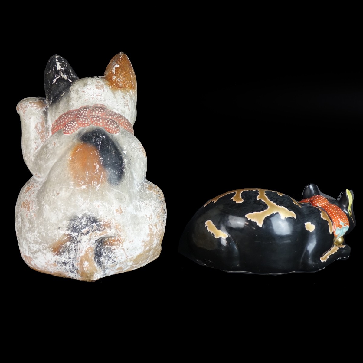 Chinese Style Pottery Cats