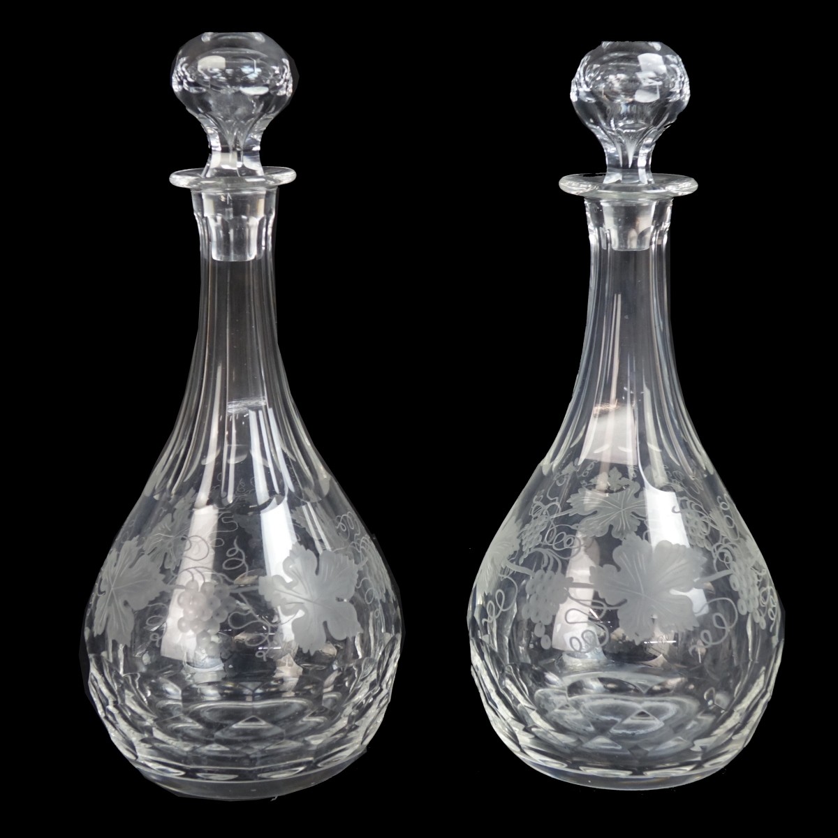 Pair of Val St Lambert Decanters