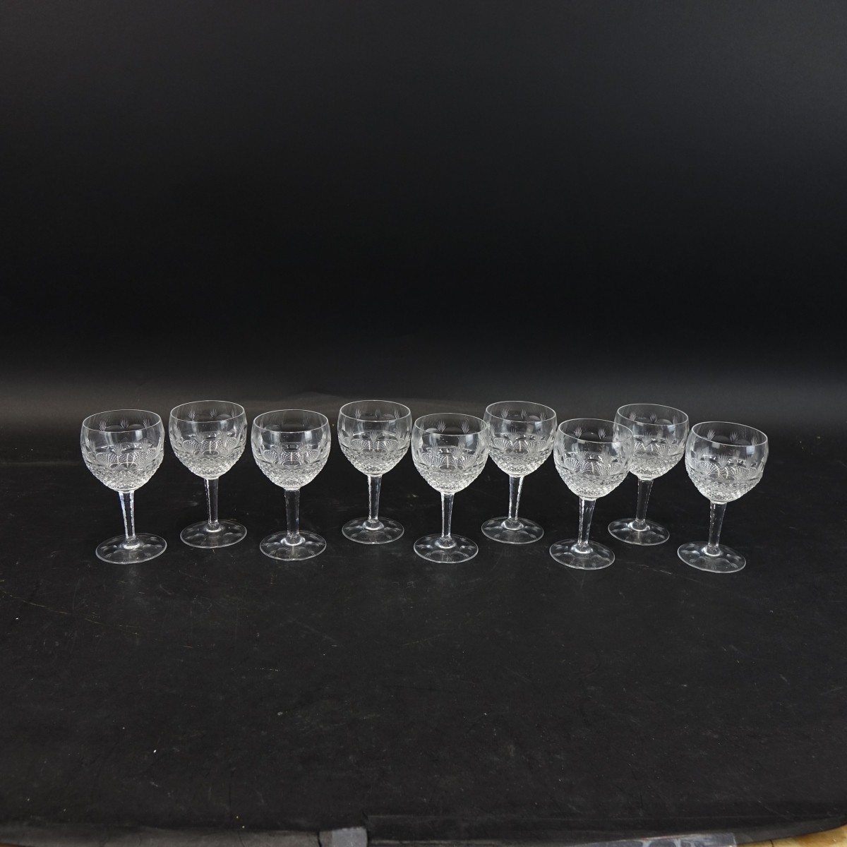 Cut Crystal Wine Stems