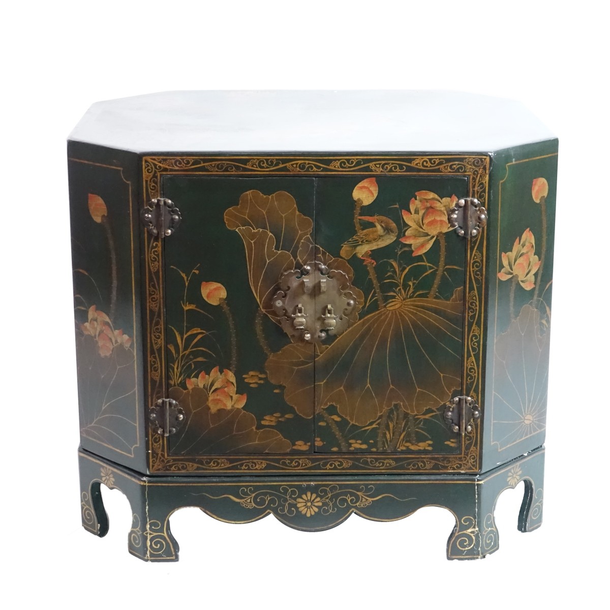 Vintage Japanese Lacquered Side Cabinet