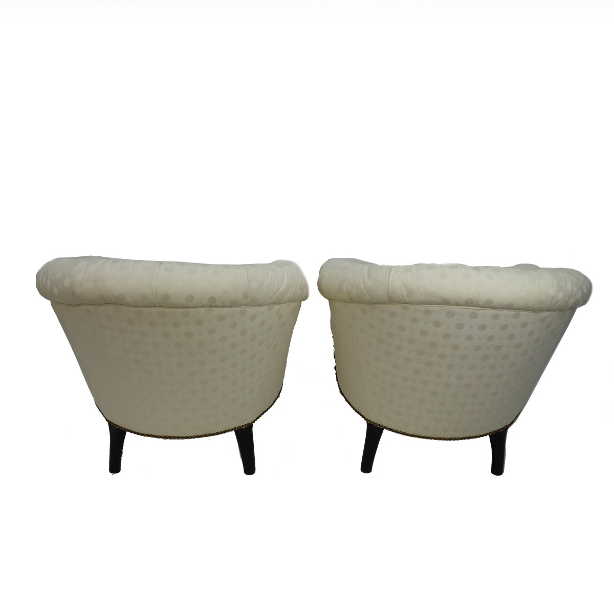 Pair of Upholstered Barrel Chairs