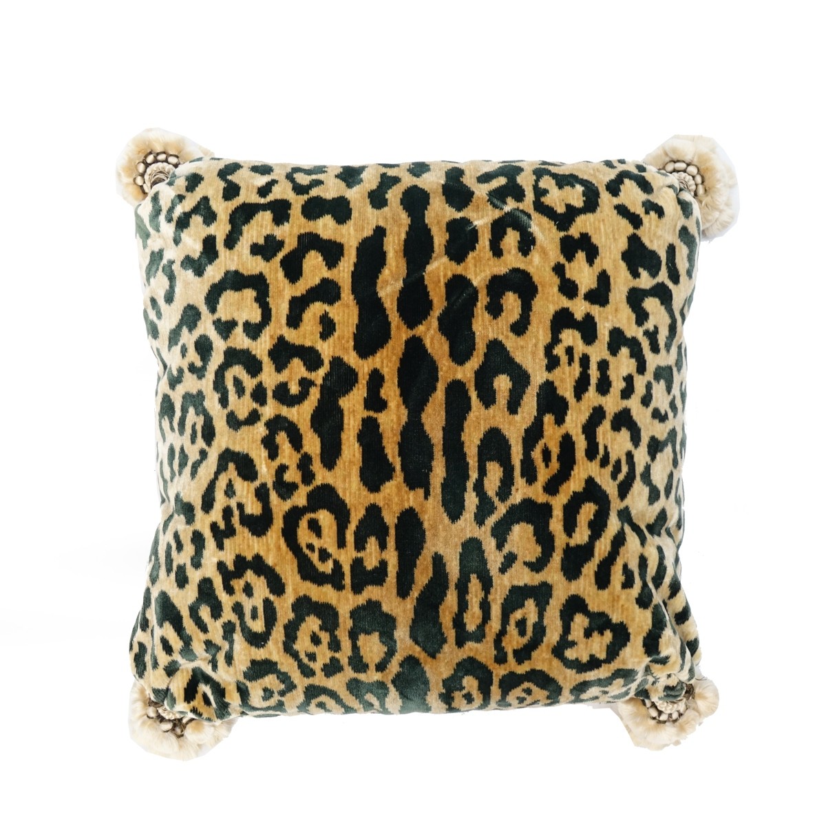 Three Leopard Velvet Pillows