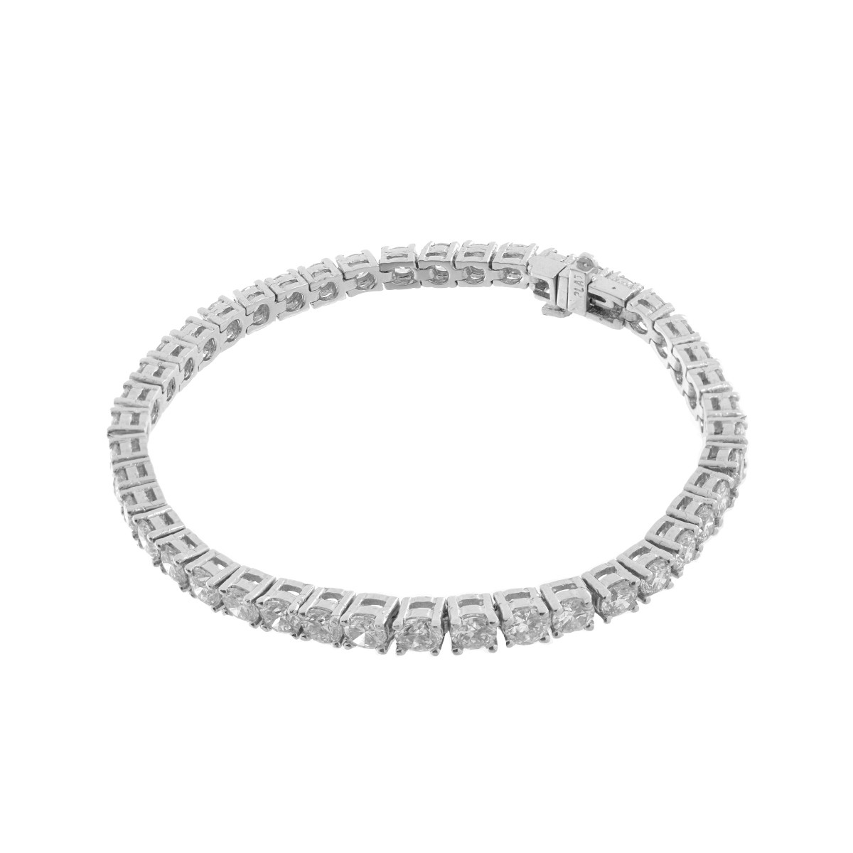 Diamond and Platinum Tennis Bracelet