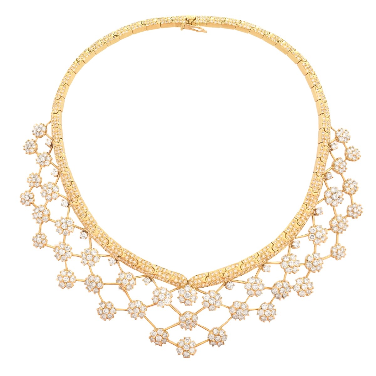 Diamond and 18K Bib Necklace