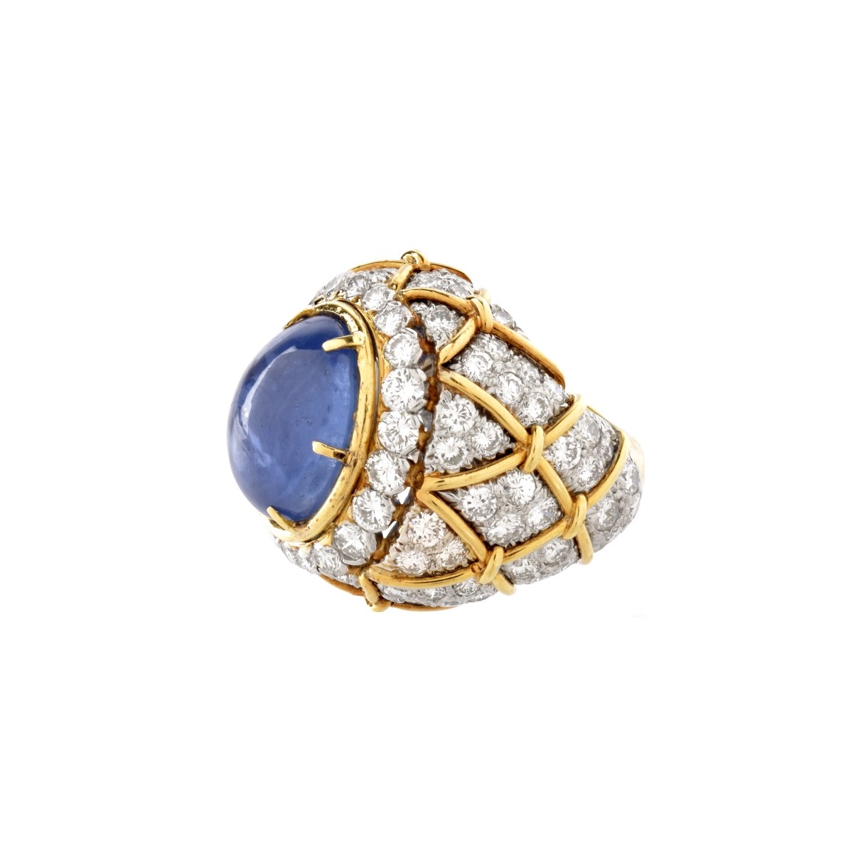 Sapphire, Diamond and 18K Ring