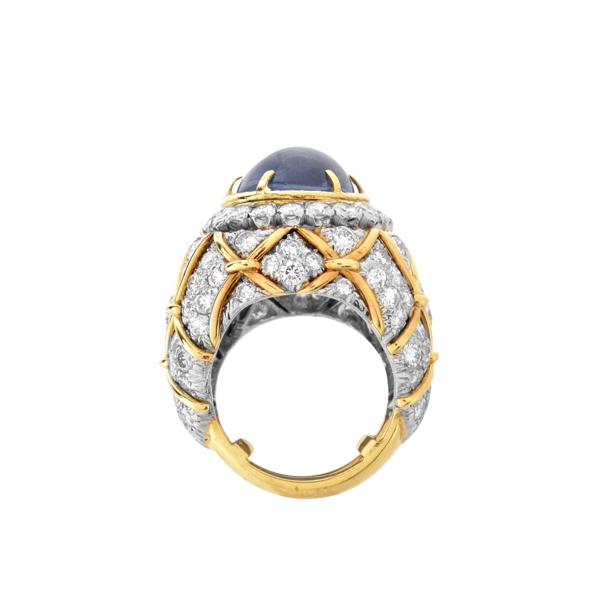 Sapphire, Diamond and 18K Ring