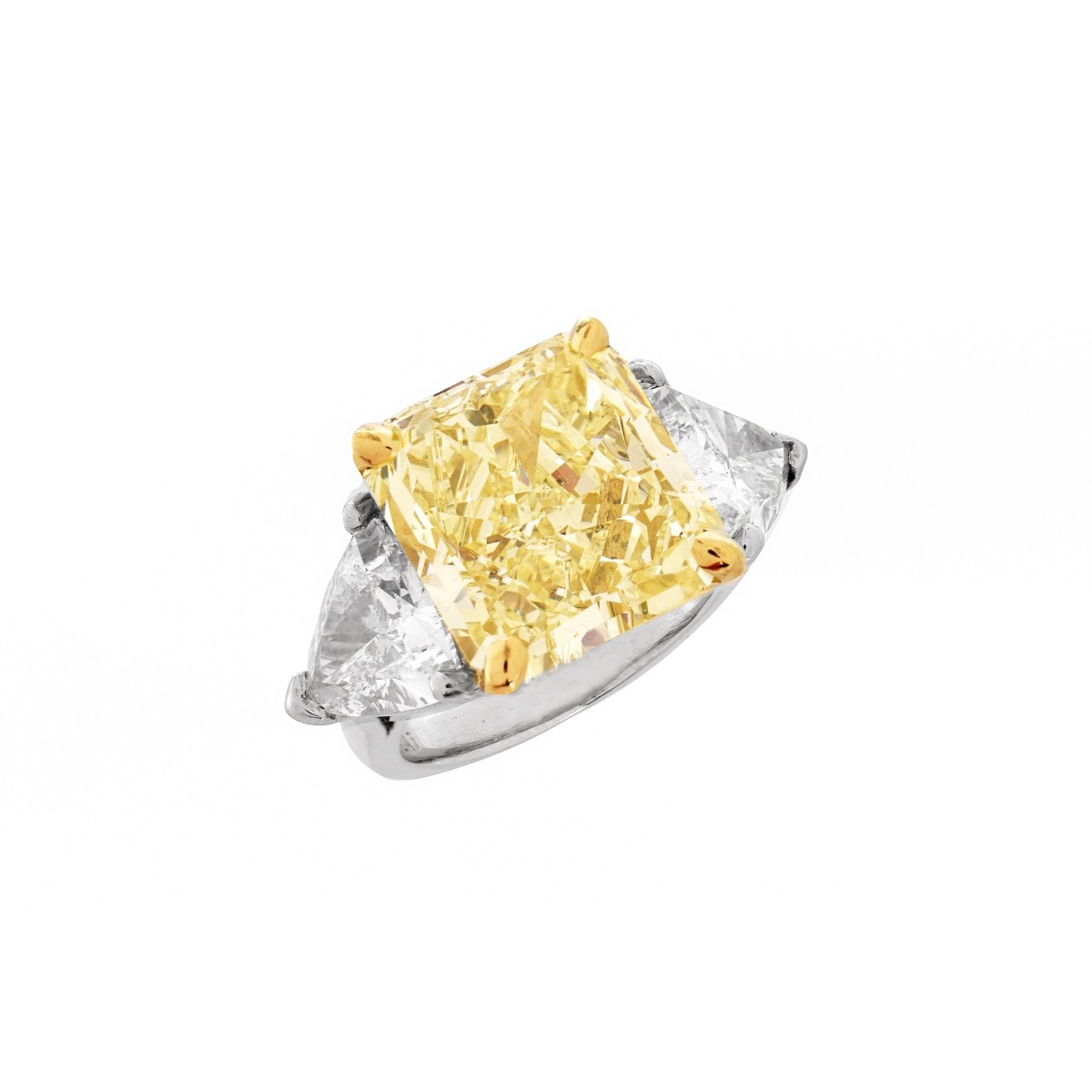 14.71ct Fancy Yellow Diamond Engagement Ring
