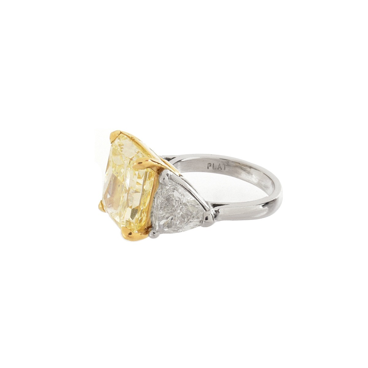 14.71ct Fancy Yellow Diamond Engagement Ring