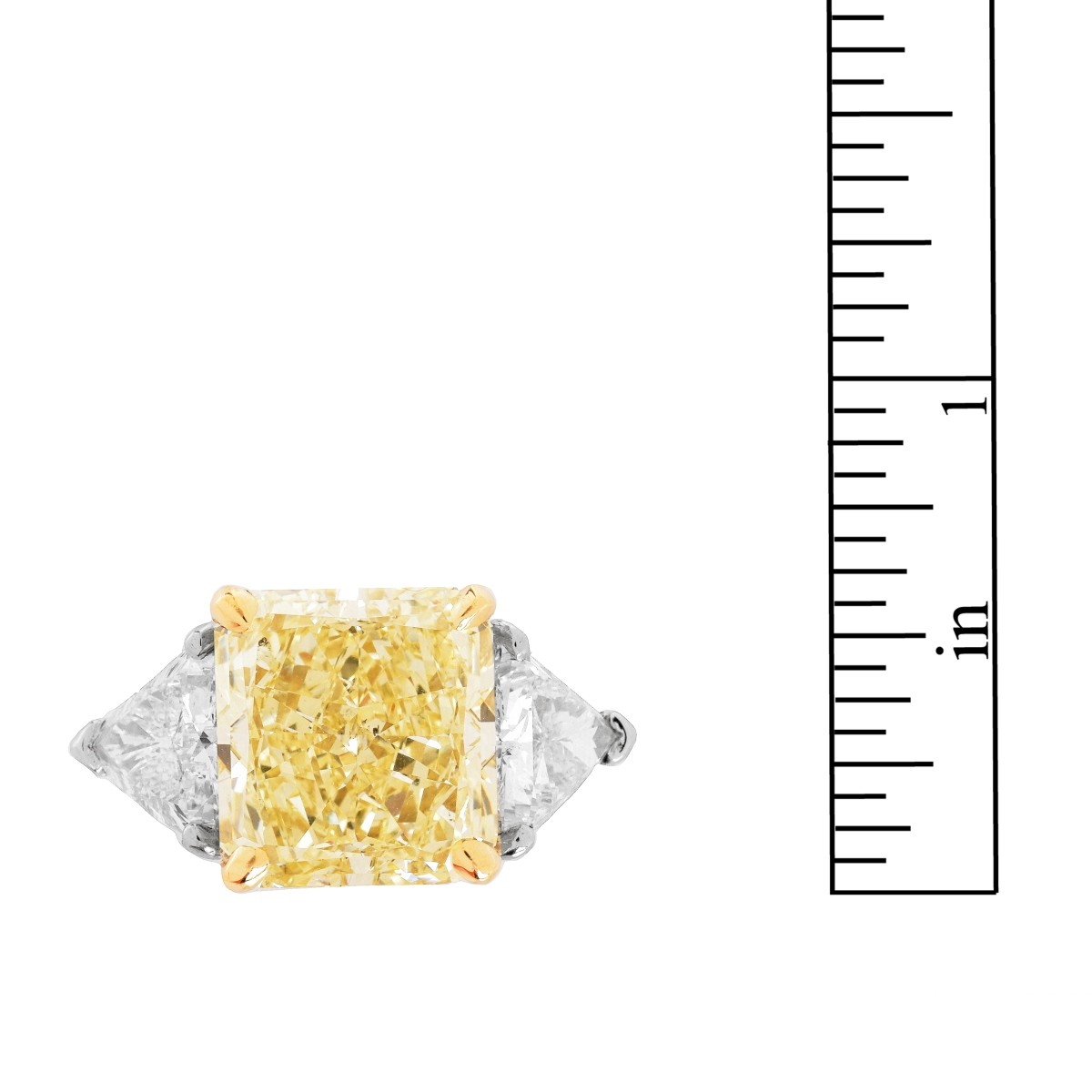 14.71ct Fancy Yellow Diamond Engagement Ring