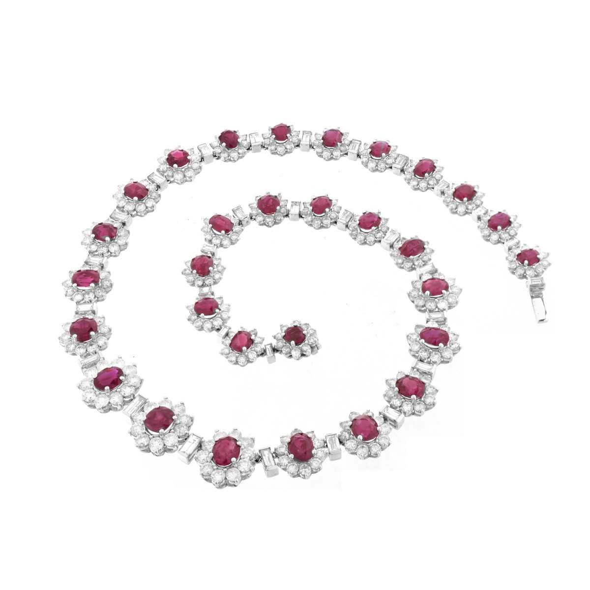 Ruby and Diamond Jewelry Suite