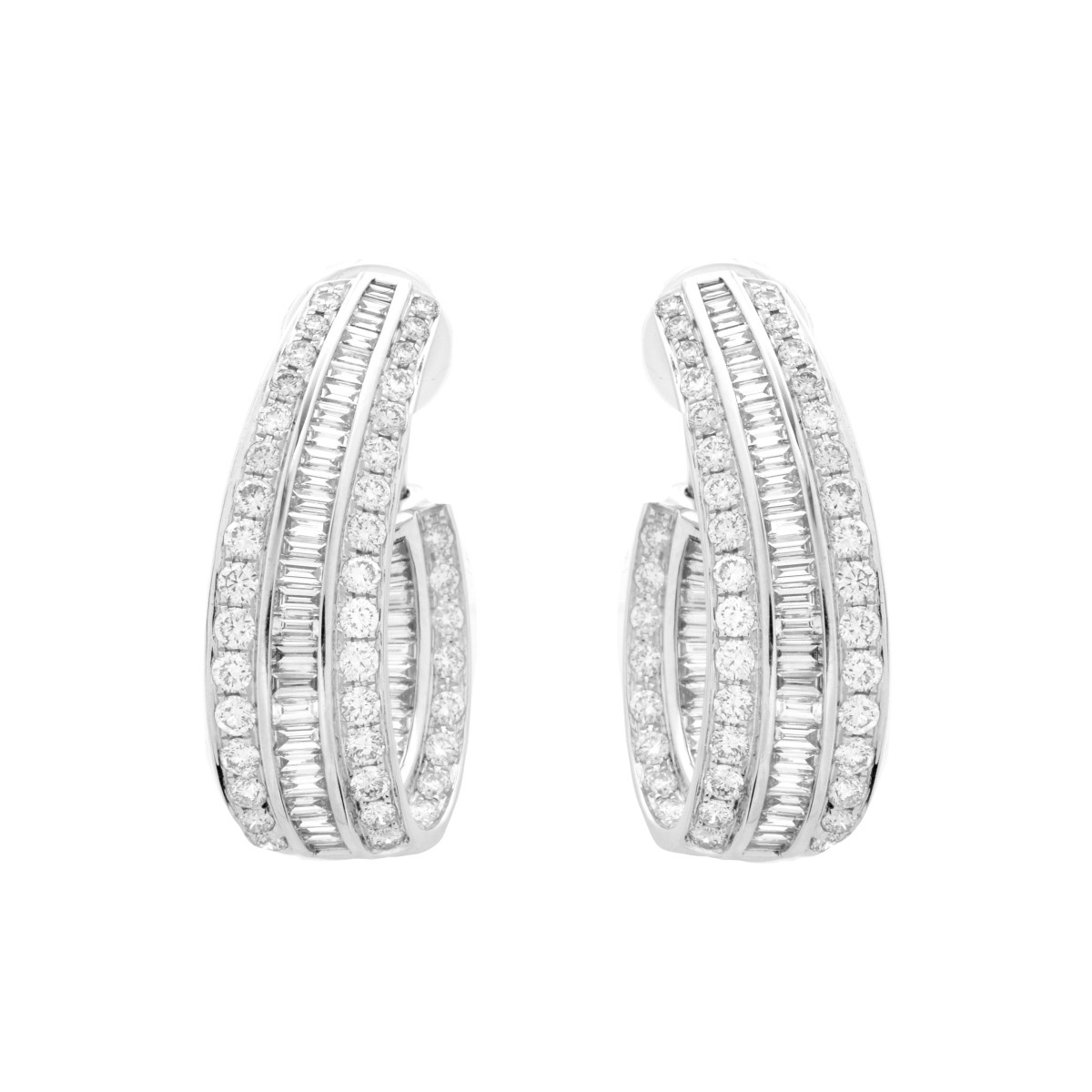 Diamond and 18K Earrings