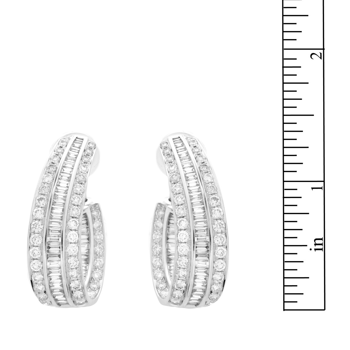 Diamond and 18K Earrings