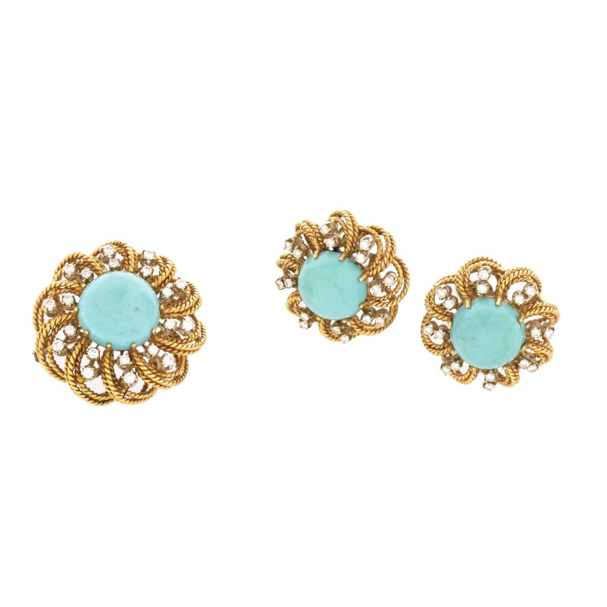 Turquoise, Diamond and 18K Jewelry