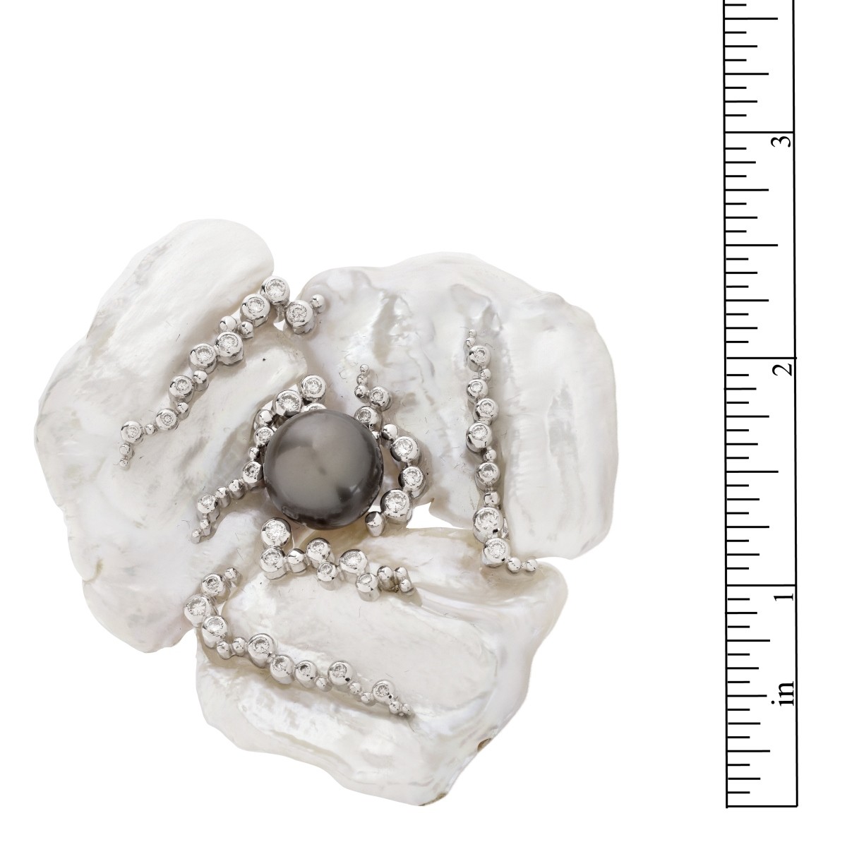 Pearl, Diamond and 18K Brooch/Pendant