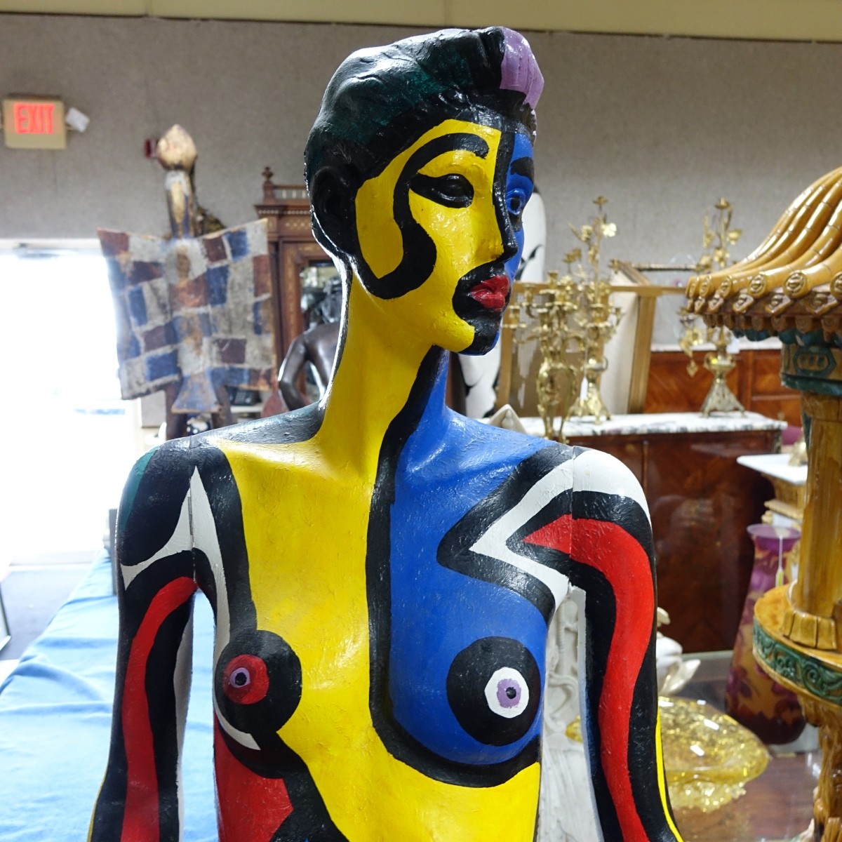 Modern Hand Painted Mannequin Signed
