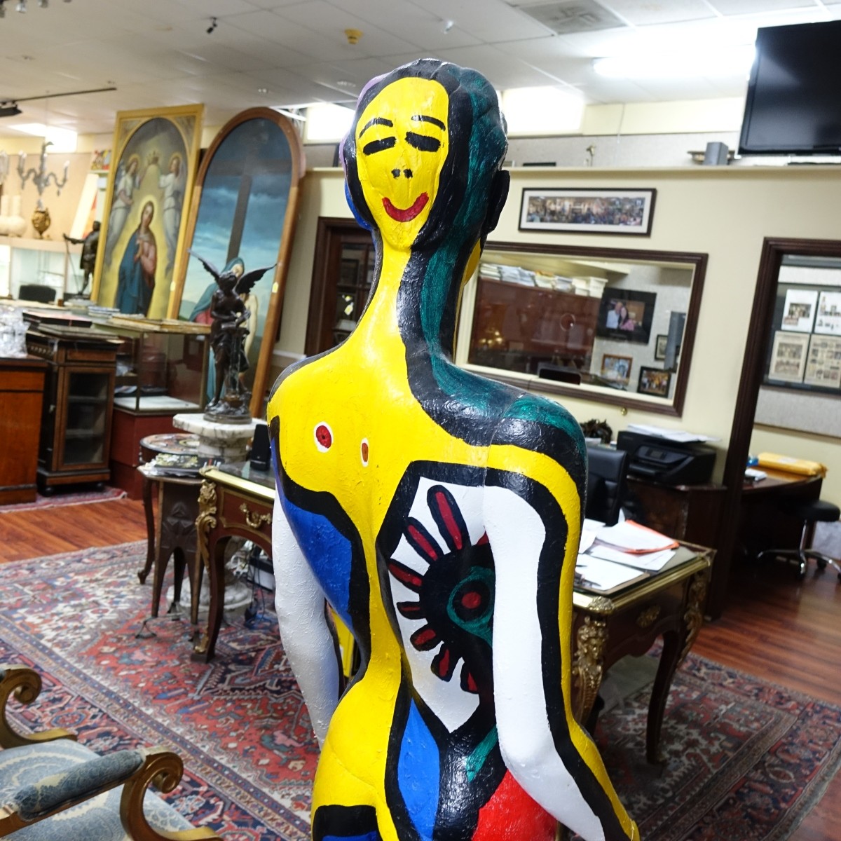 Modern Hand Painted Mannequin Signed