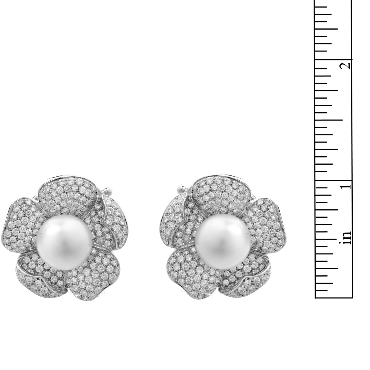 Pearl, Diamond and 18K Earrings