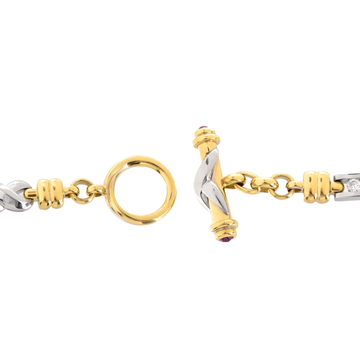 Diamond, Platinum and 18K Bracelet