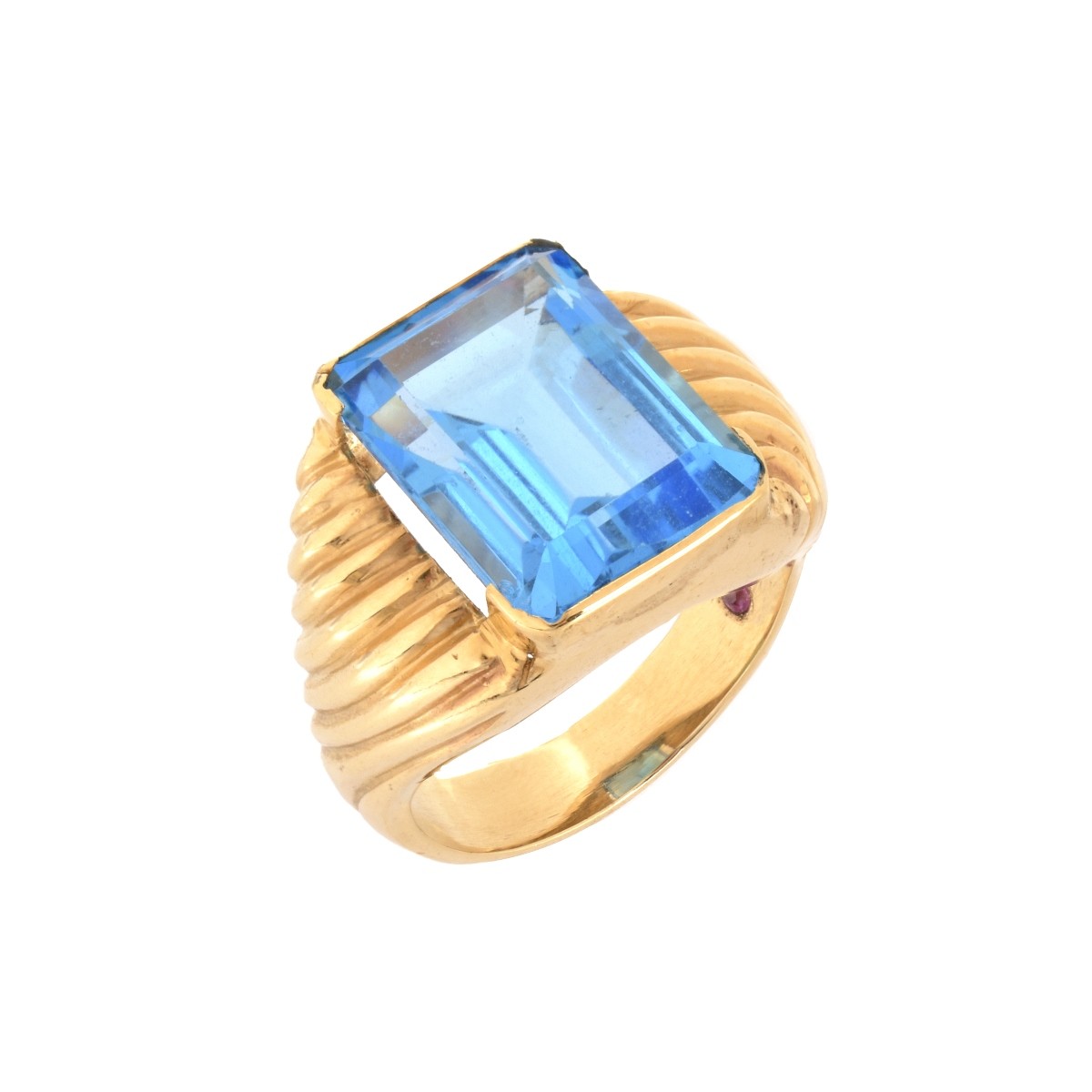 London Blue Topaz and 14K Ring