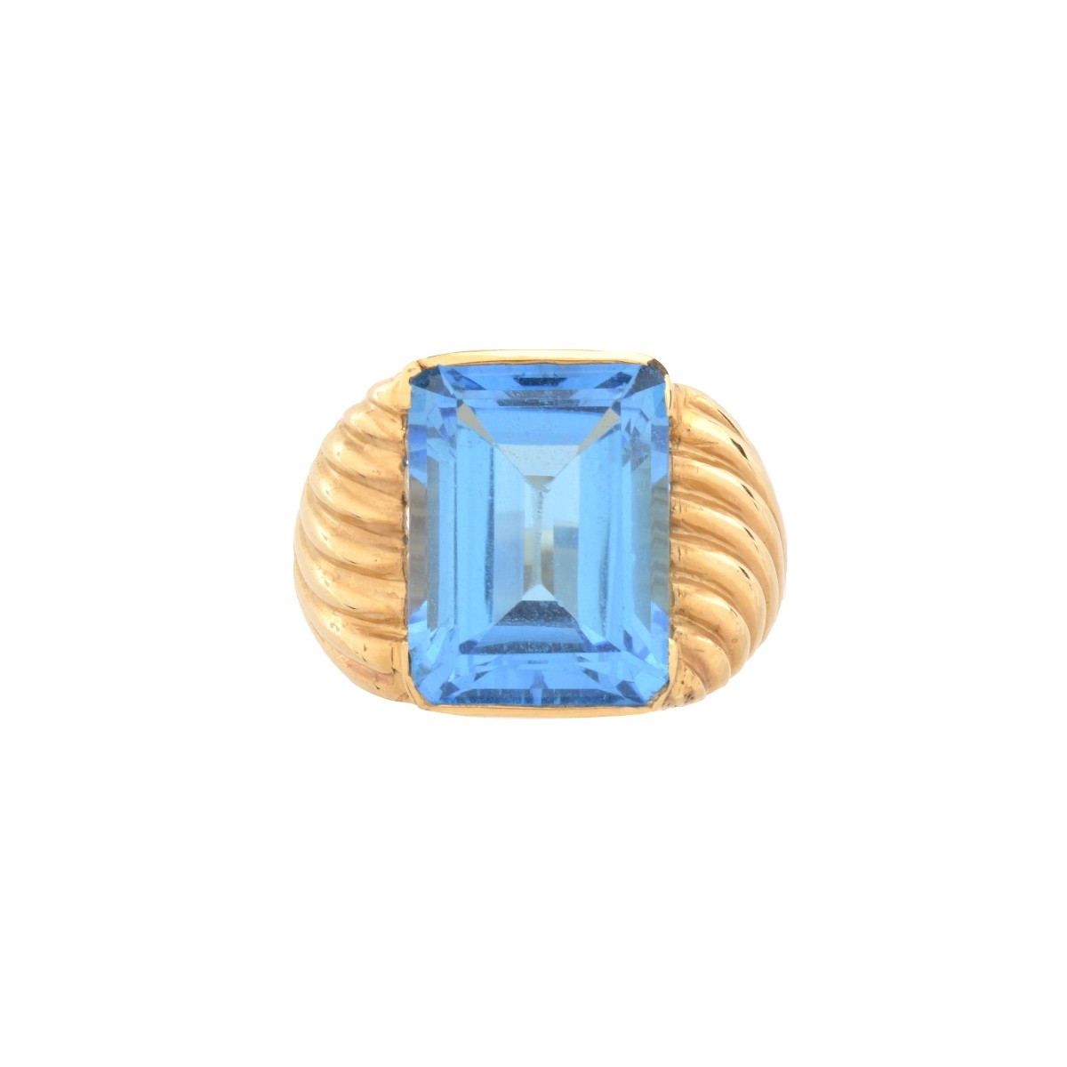 London Blue Topaz and 14K Ring