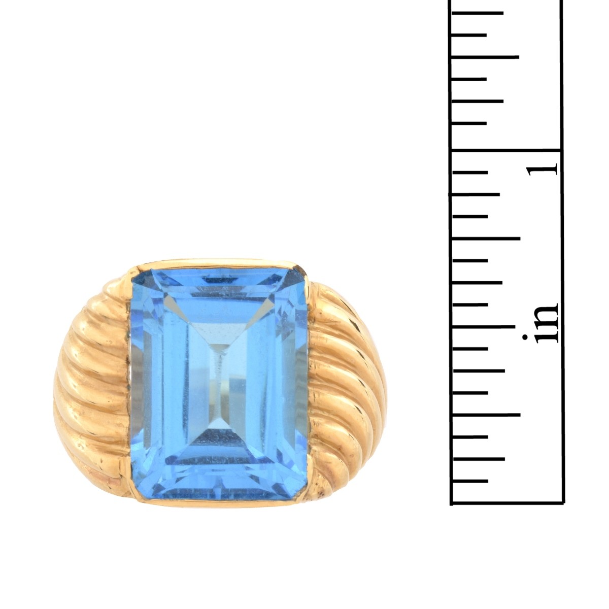 London Blue Topaz and 14K Ring