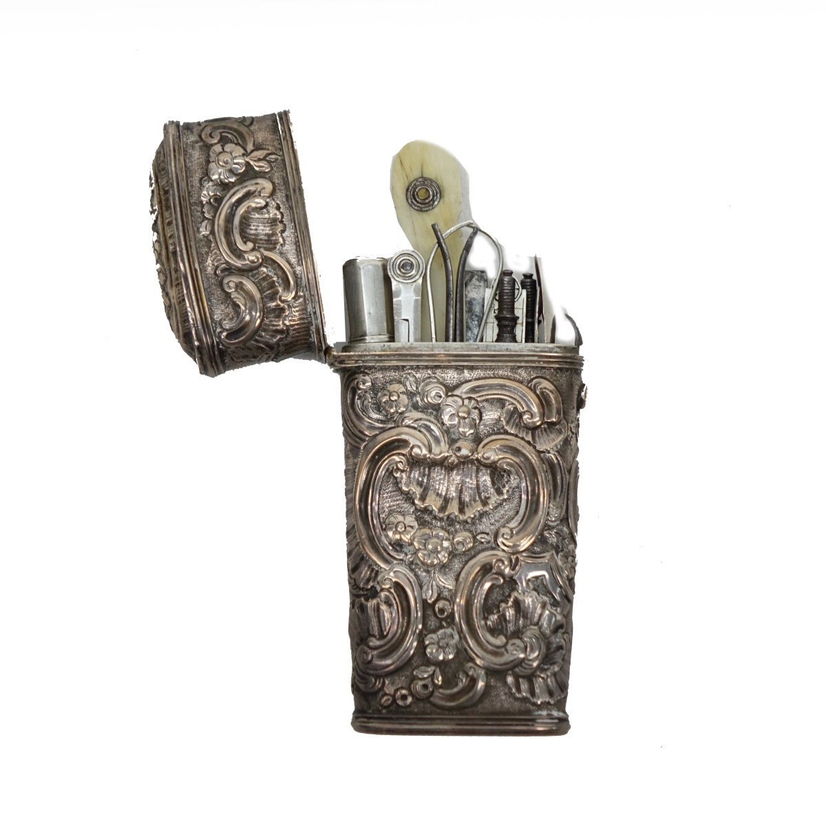 18th C. French Silver Etui