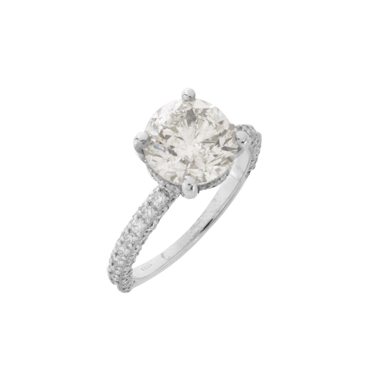 IGL Diamond and 18K Engagement Ring