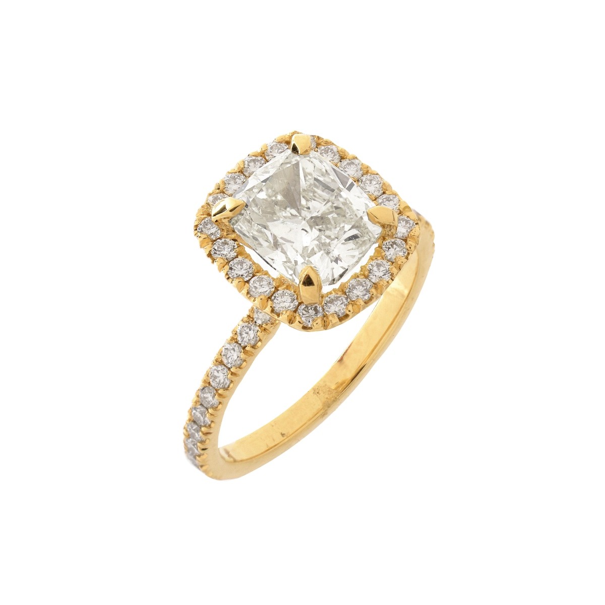 IGL Diamond and 18K Engagement Ring