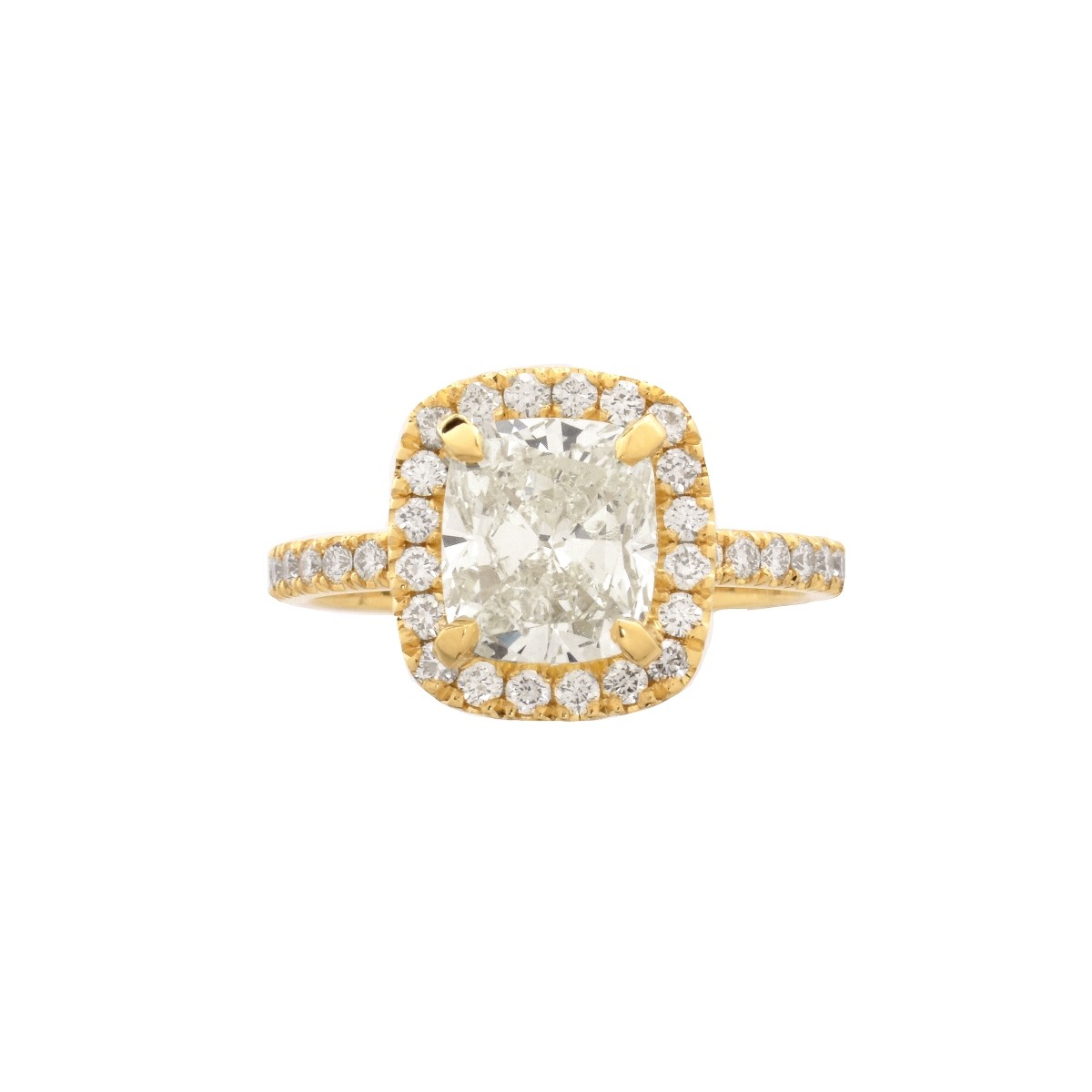 IGL Diamond and 18K Engagement Ring