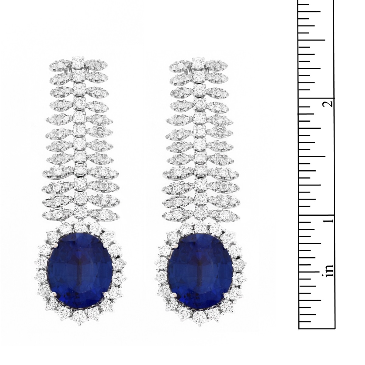 Diamond and Sapphire Earrings