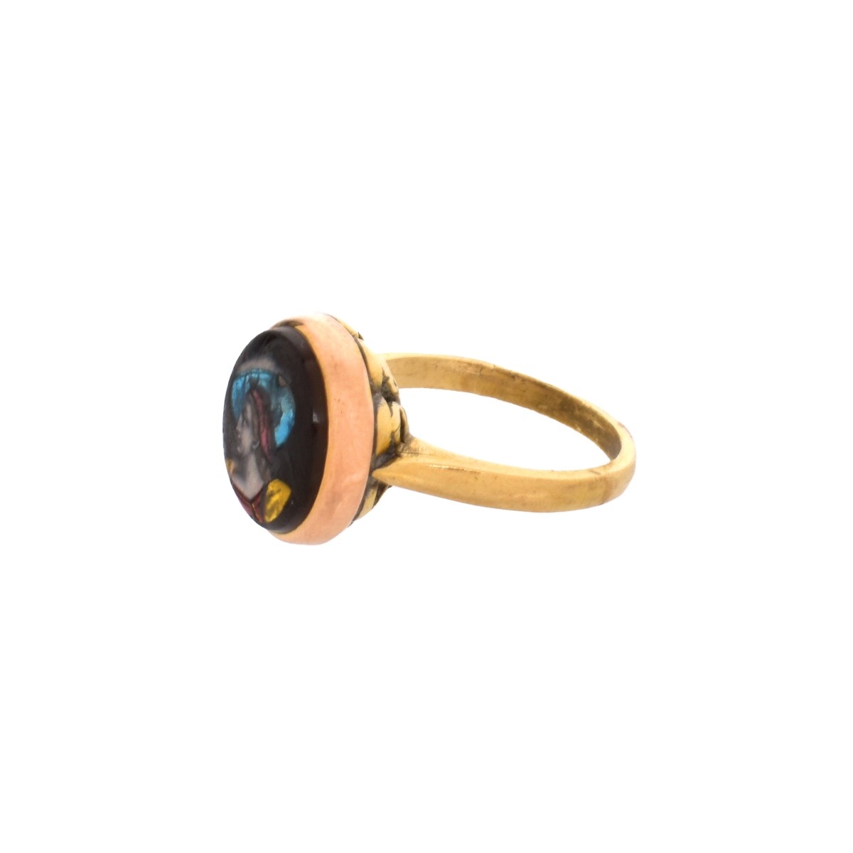 Antique 14K and Enamel Ring