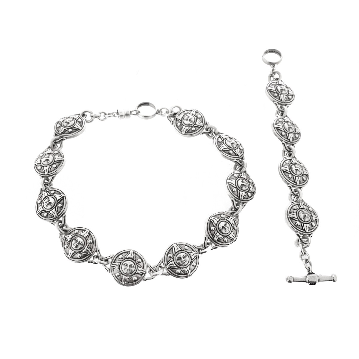 Kieselstein-Cord Sterling Necklace and Bracelet