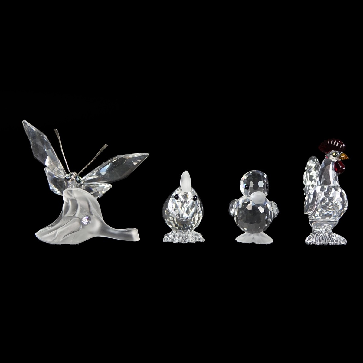 Four (4) Swarovski Crystal Figurine