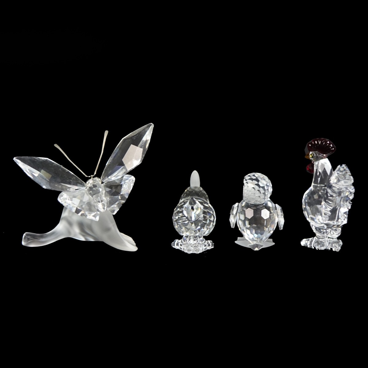 Four (4) Swarovski Crystal Figurine