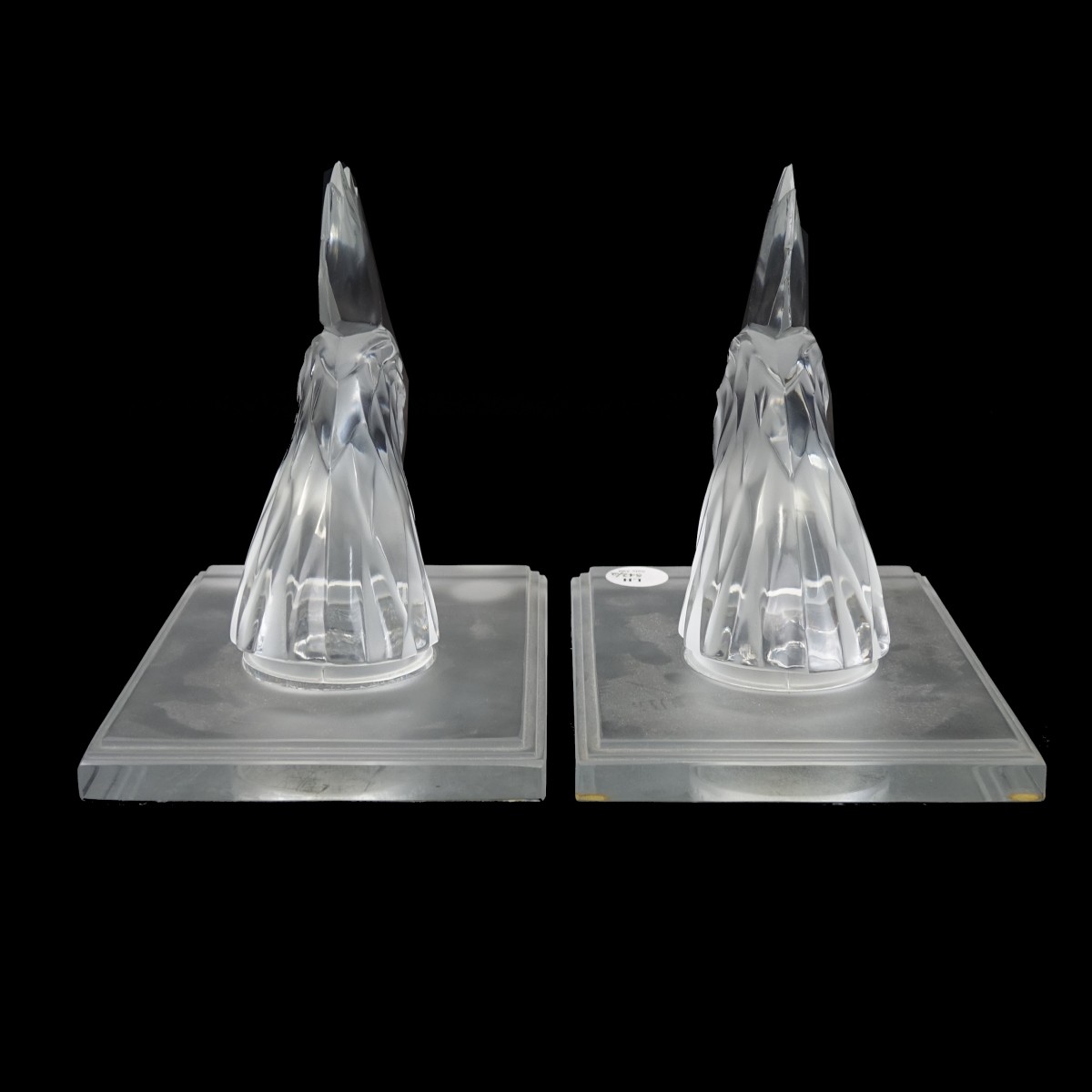 Lalique "Tete De Coq" Bookends