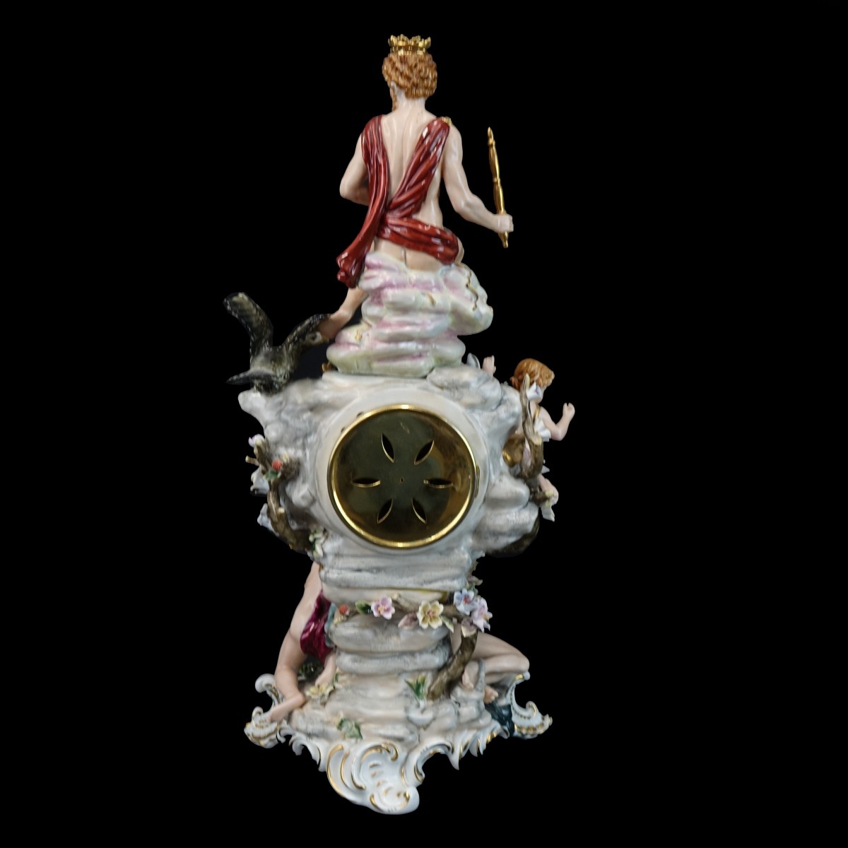RK Dresden Meissen Style Mantle Clock