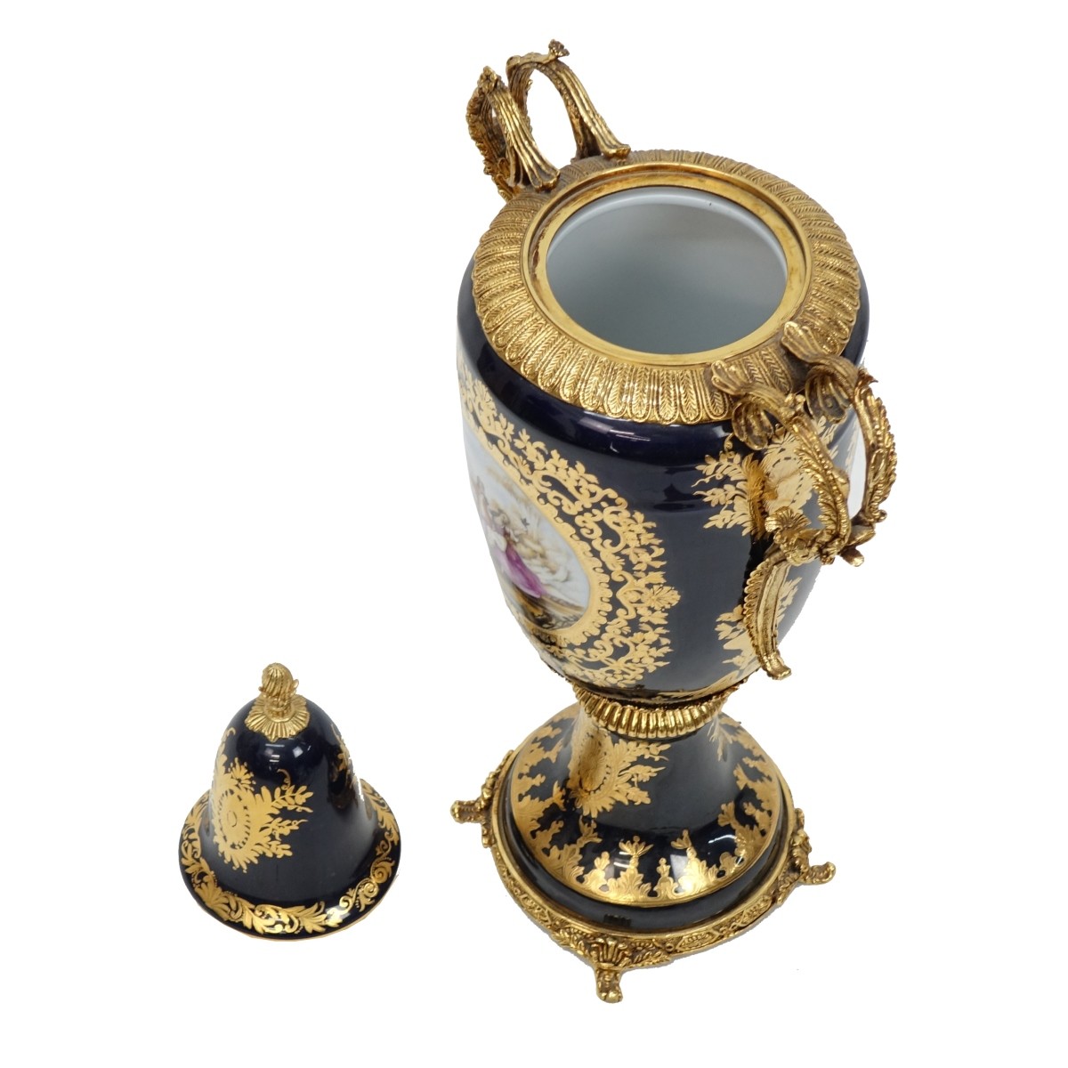 Continental Sevres Style Covered Urn