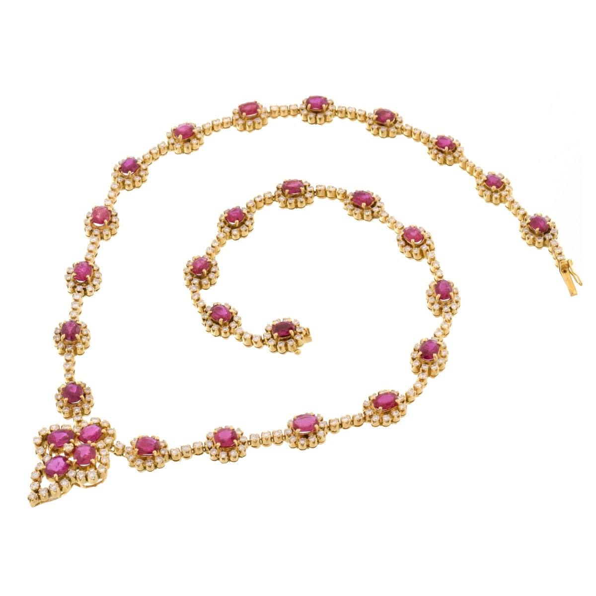 Ruby, Diamond and 18K Necklace