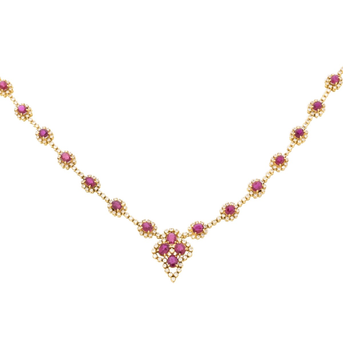 Ruby, Diamond and 18K Necklace