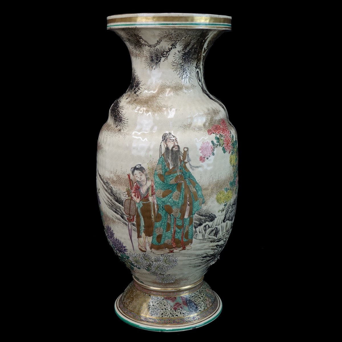 Antique Japanese Satsuma Vase