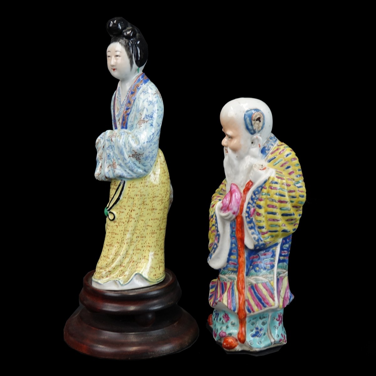 Two (2) Chinese Porcelain Immortal Figures