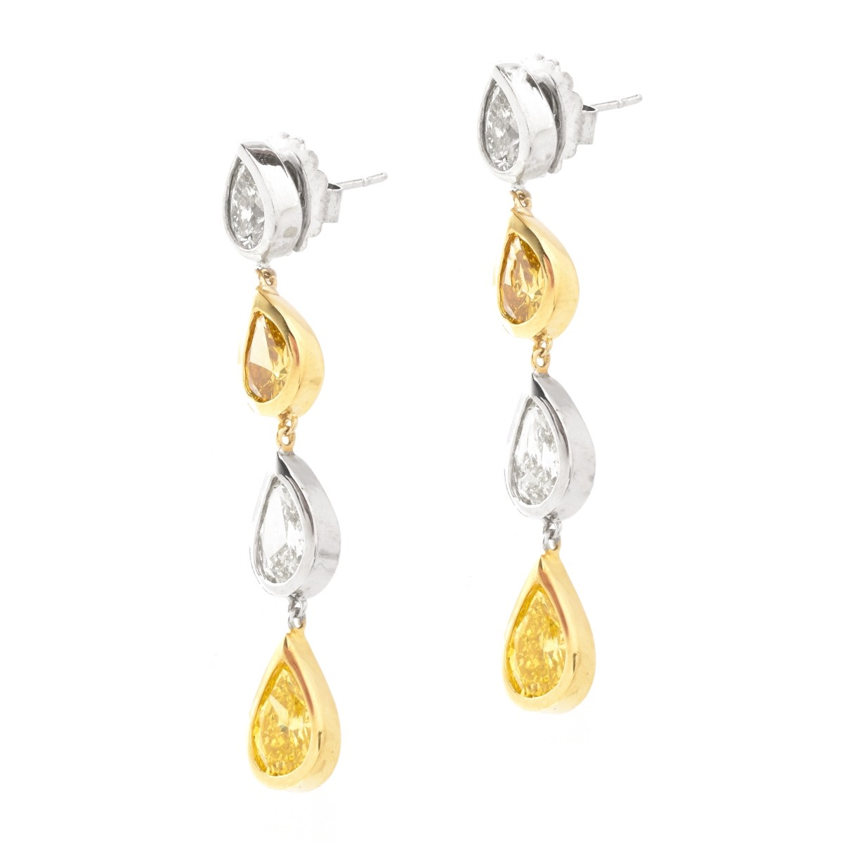 Diamond and 18K Earrings