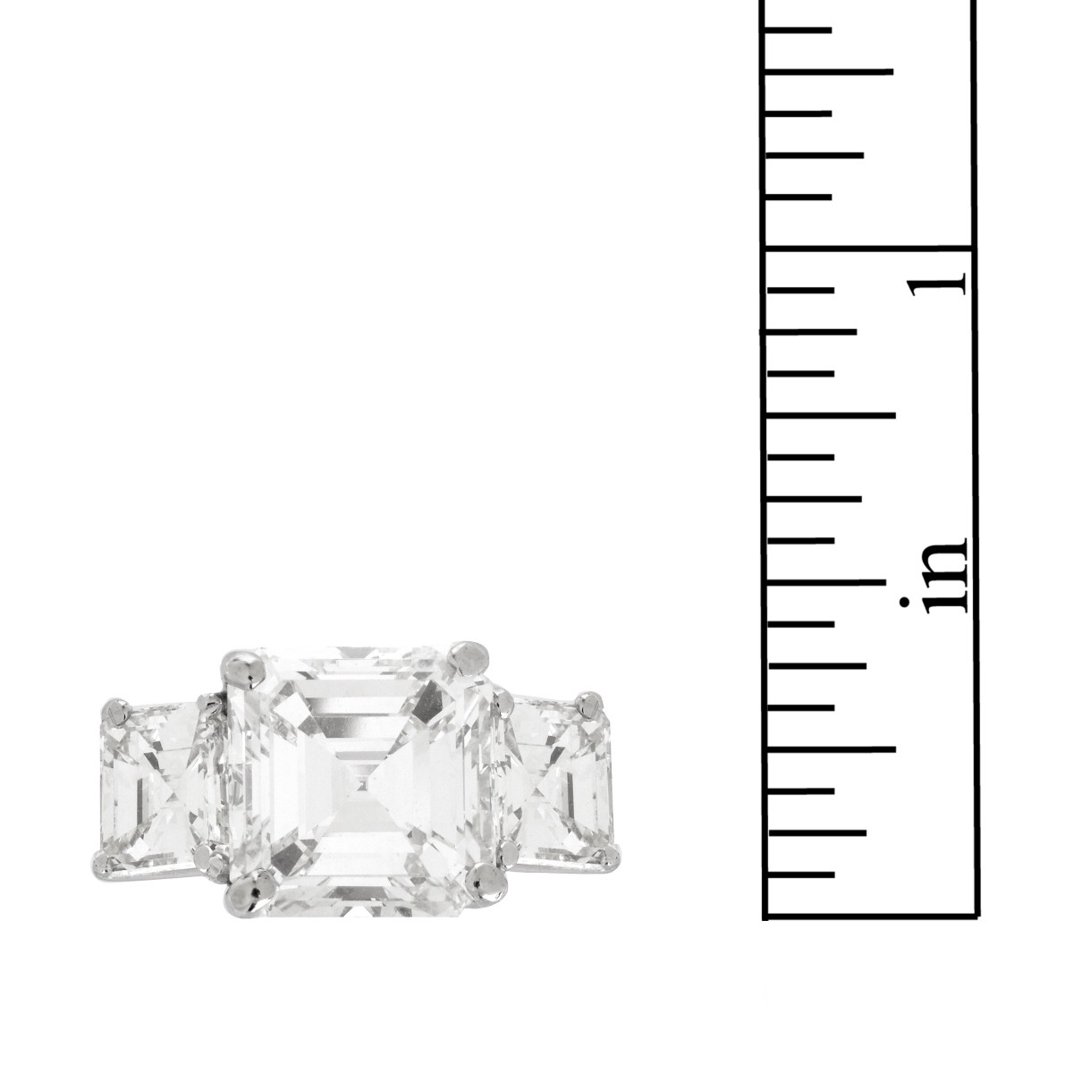 7.51ct Diamond and Platinum Ring