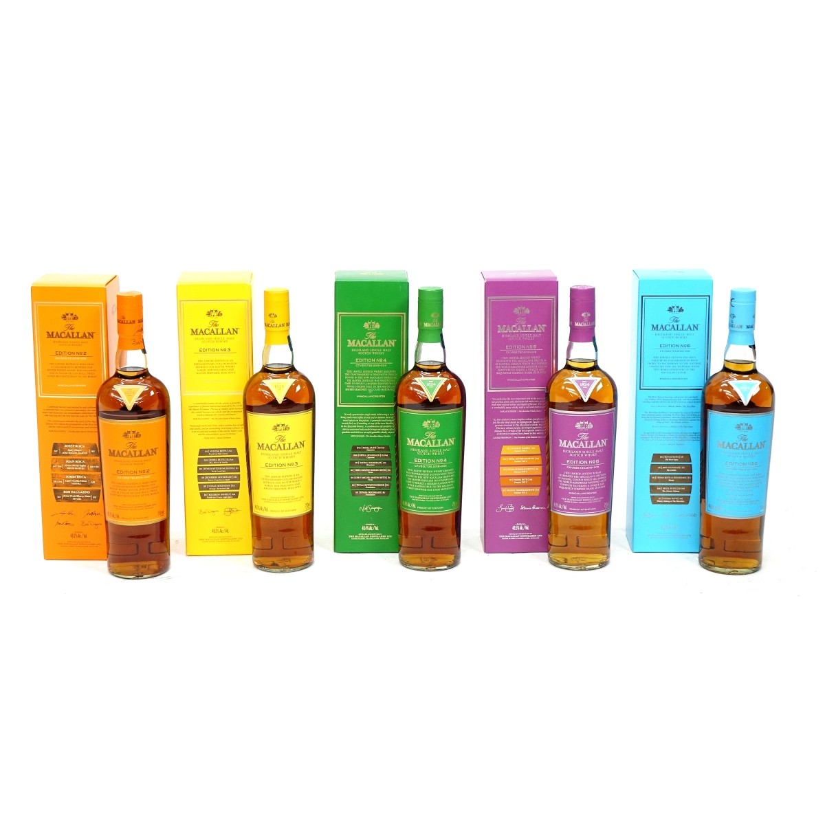 Five (5) Bottles of The Macallan Edition Series