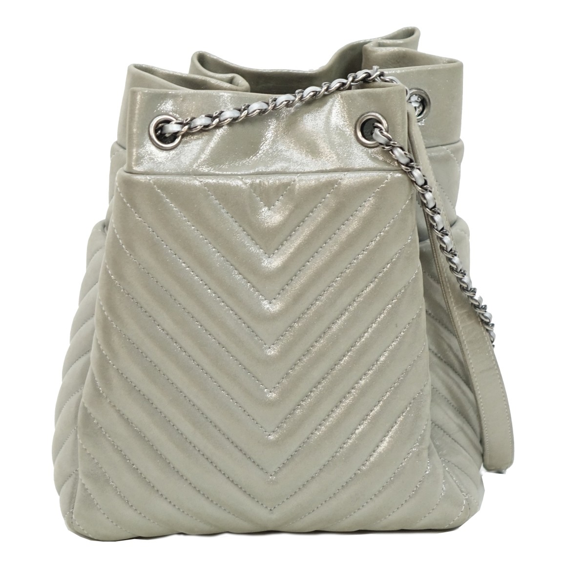 Chanel Chevron Urban Spirit Drawstring Bag.