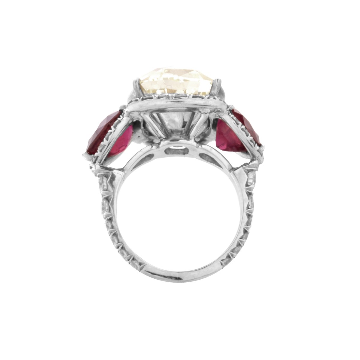 Diamond, Ruby and Platinum Ring