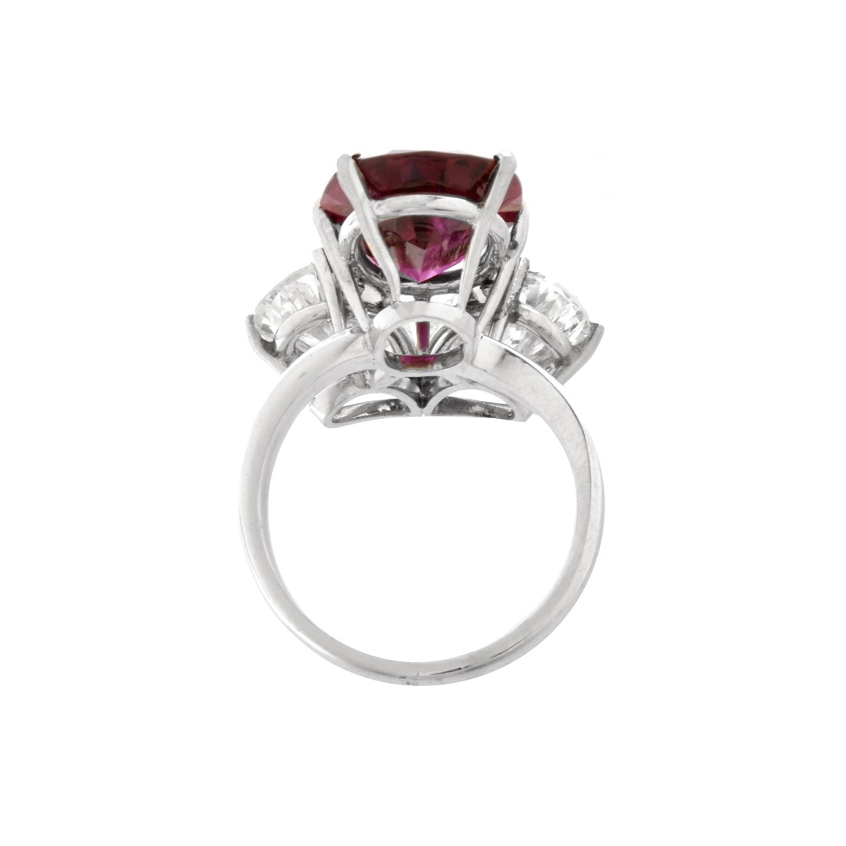 Ruby, Diamond and Platinum Ring